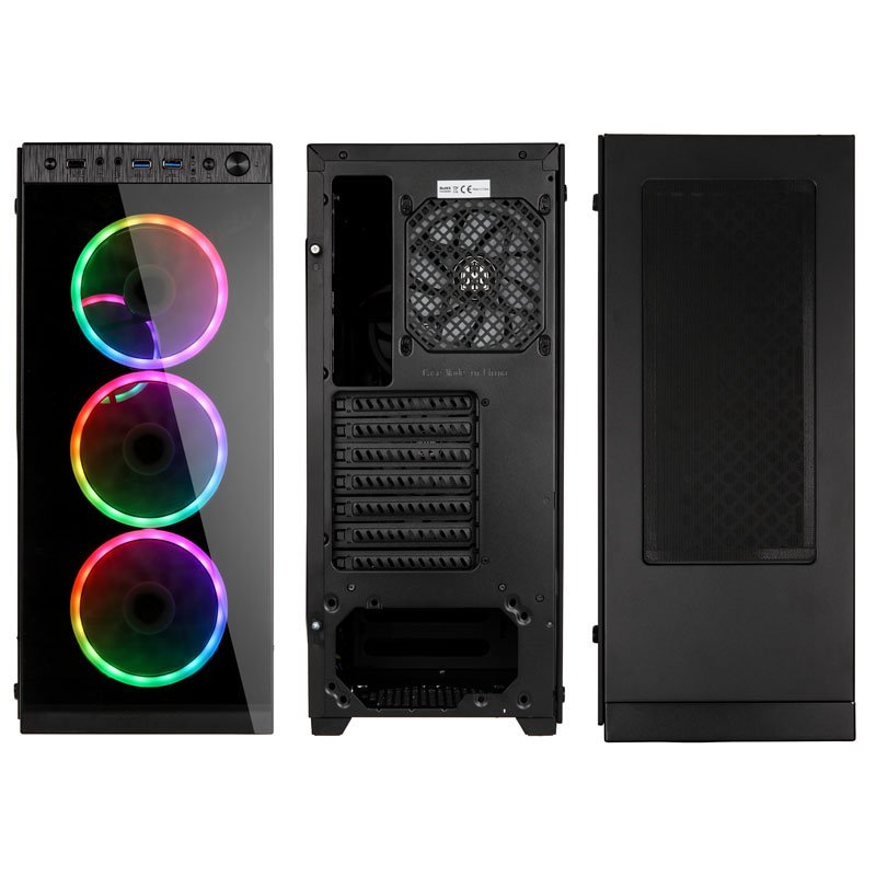Kolink Horizon RGB Midi-Tower, Tempered Glass - schwarz