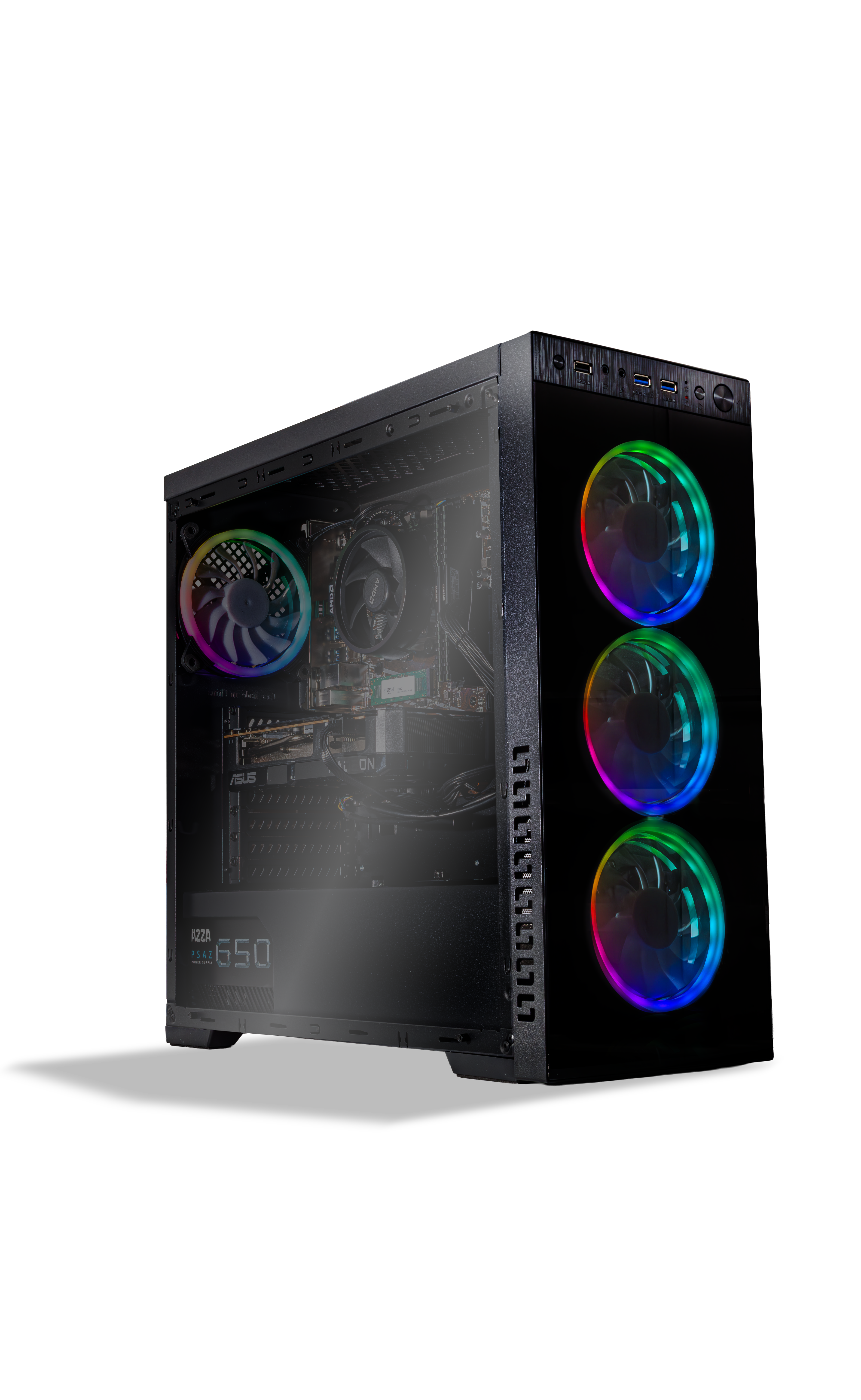 Zyberx - Gaming PC mit Intel® Core™ i5 i5-14400F Prozessor, AMD Radeon RX 7600 , 16 GB RAM,  1 TB SSD, Windows 11  | Schwarz