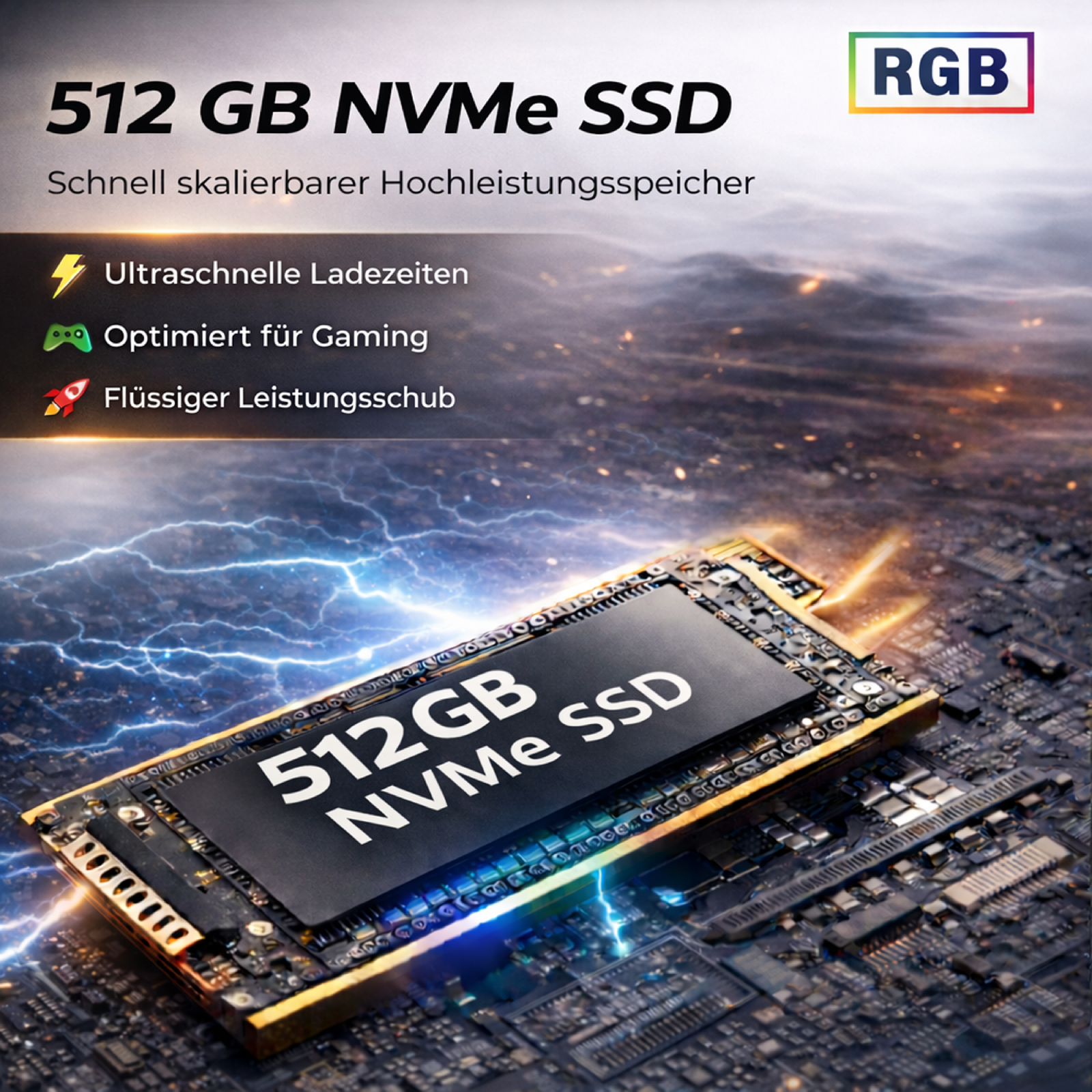 Zyberx - Gaming PC mit Intel® Core™ i5 i5-14400F Prozessor, AMD Radeon RX 7600, 16 GB RAM,  512 GB SSD, Windows 11  | Weiß